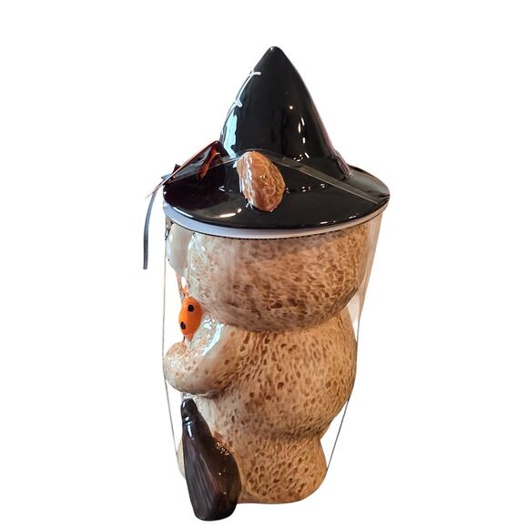 Halloween Creepy Critters Witch Teddy Bear Cookie Jar 10\